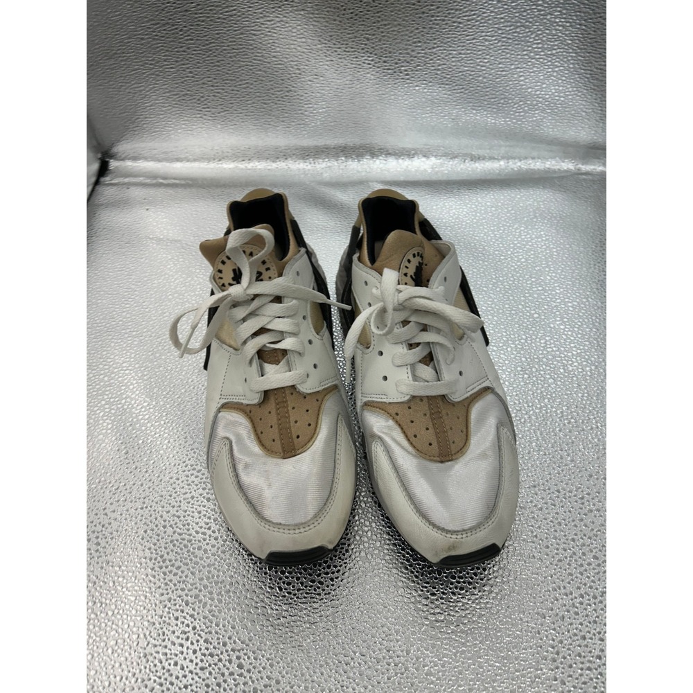 Nike Air Huarache Womens Shoes White Sanddrift Tan Black DH4439-108 Size 10